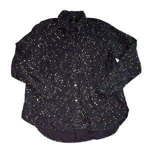 Madewell Oversized Ex-Boyfriend Shirt in Star Print-Galaxy Star True Black-Small